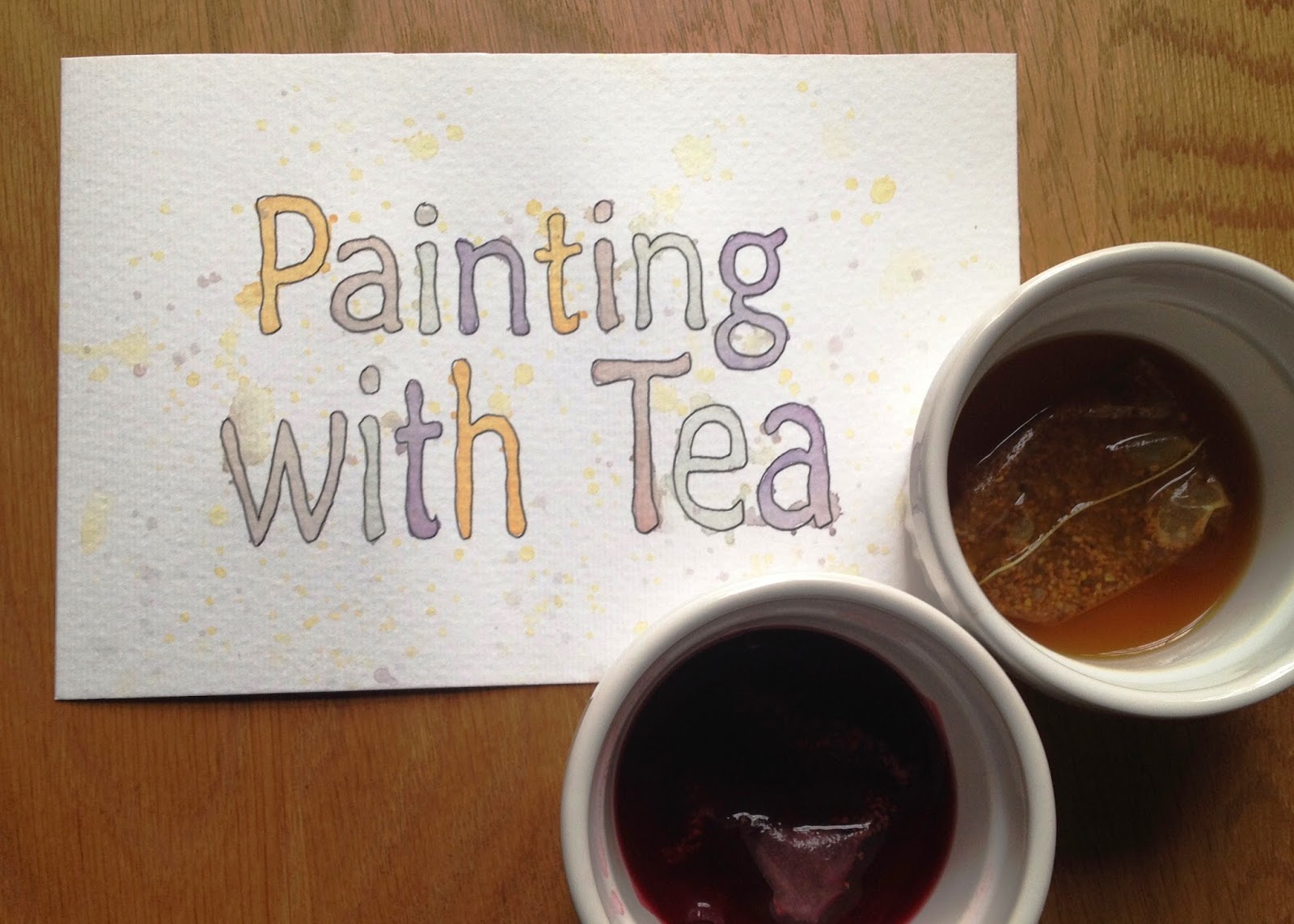 buttons and paint... and Painting with Tea