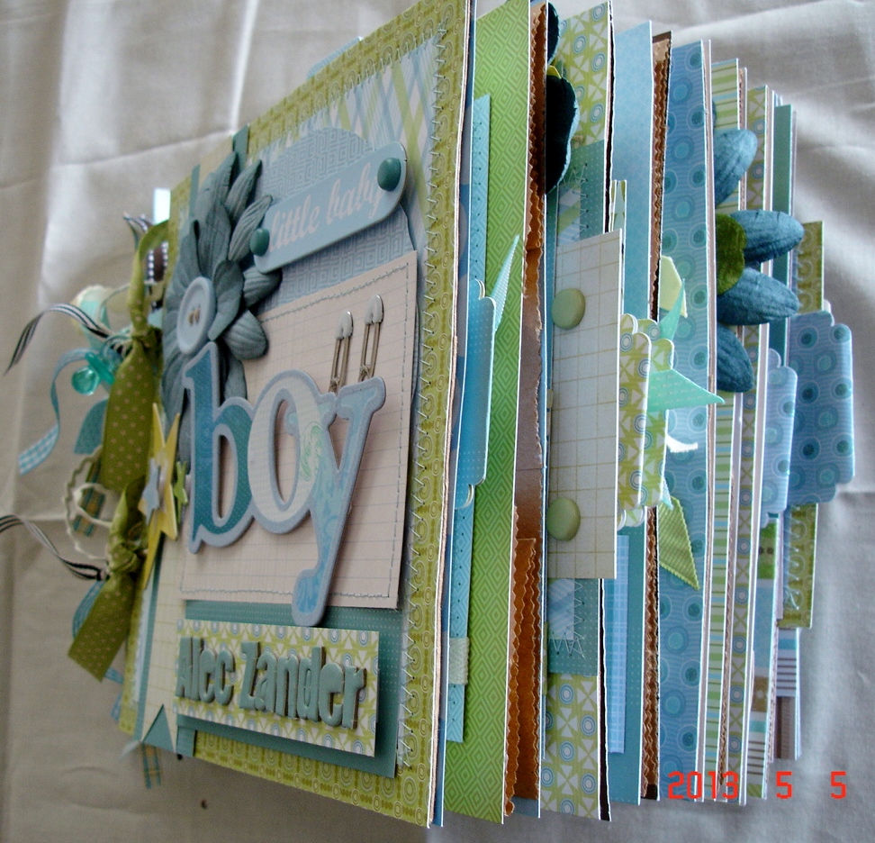 Scrapbooking by Phyllis Premade Paper bag Album Baby Boy