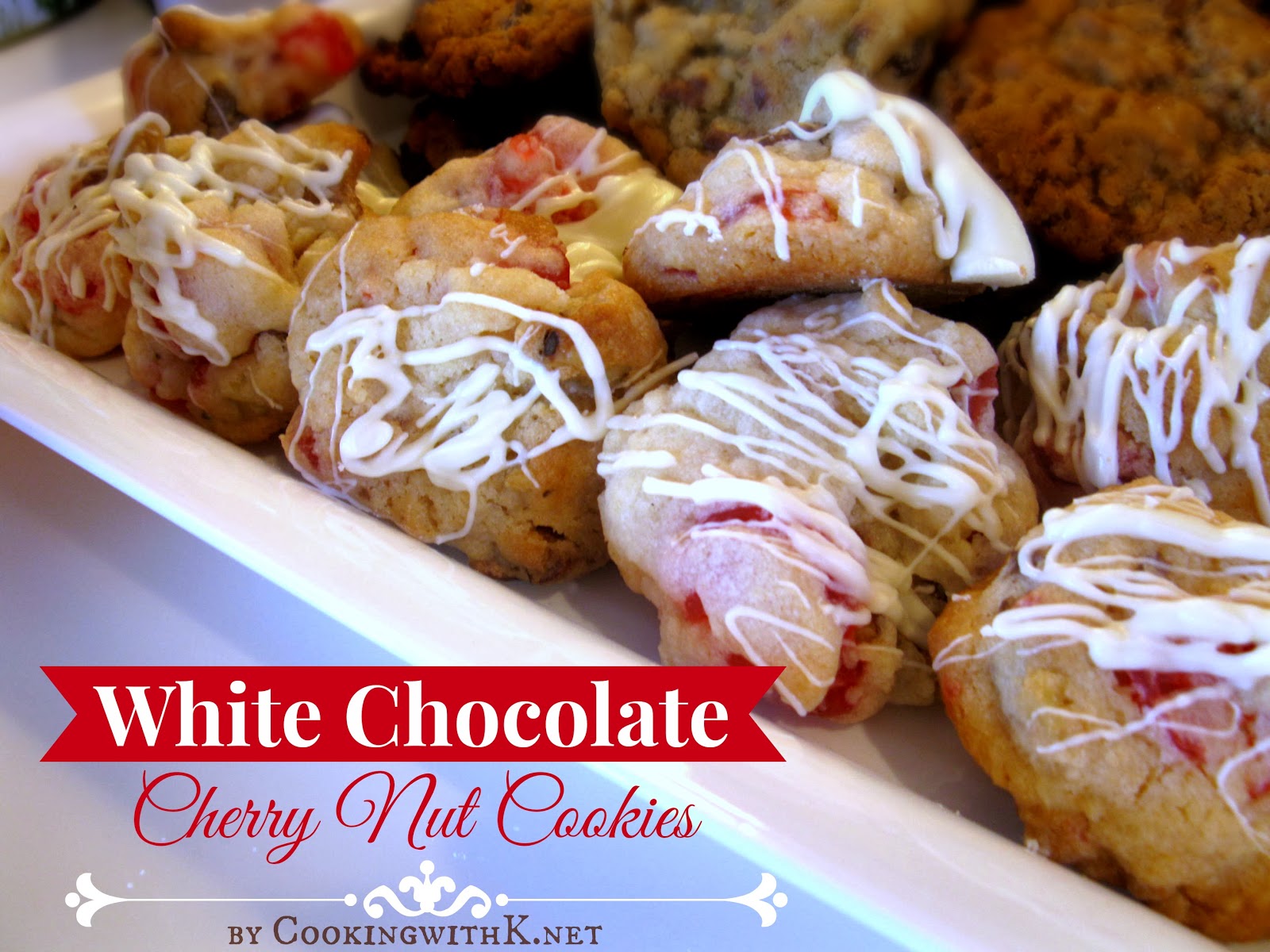 Cooking with K White Chocolate Cherry Nut Cookies {using Betty Crocker