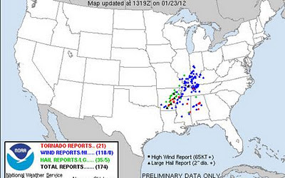 OLA DE TORNADOS AFECTA SURESTE DE EEUU  Tornados+Estados+Unidos
