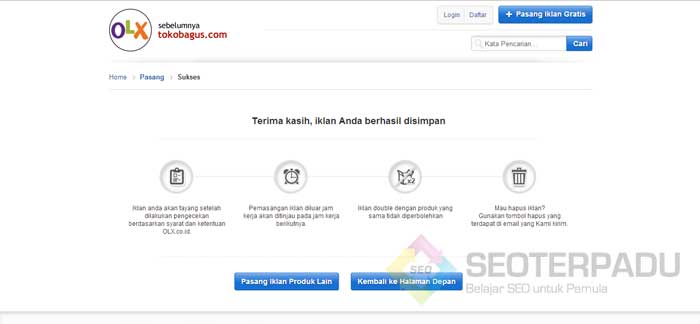 Pasang Iklan Gratis di Kaskus OLX 3