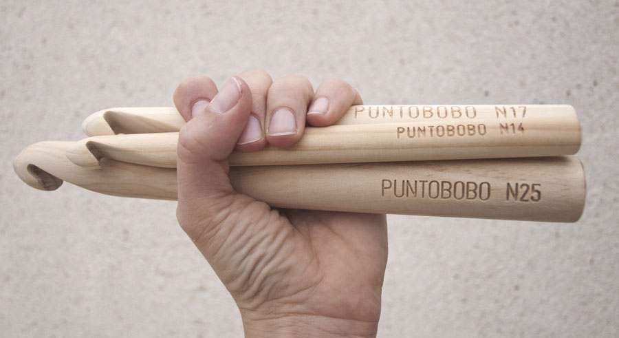 PUNTOBOBO Agujas de madera artesanales para tejer