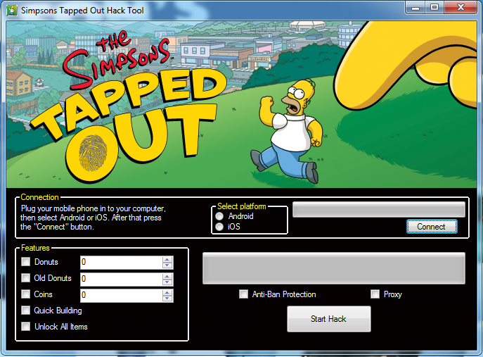 simpsons tapped out hacked on pc