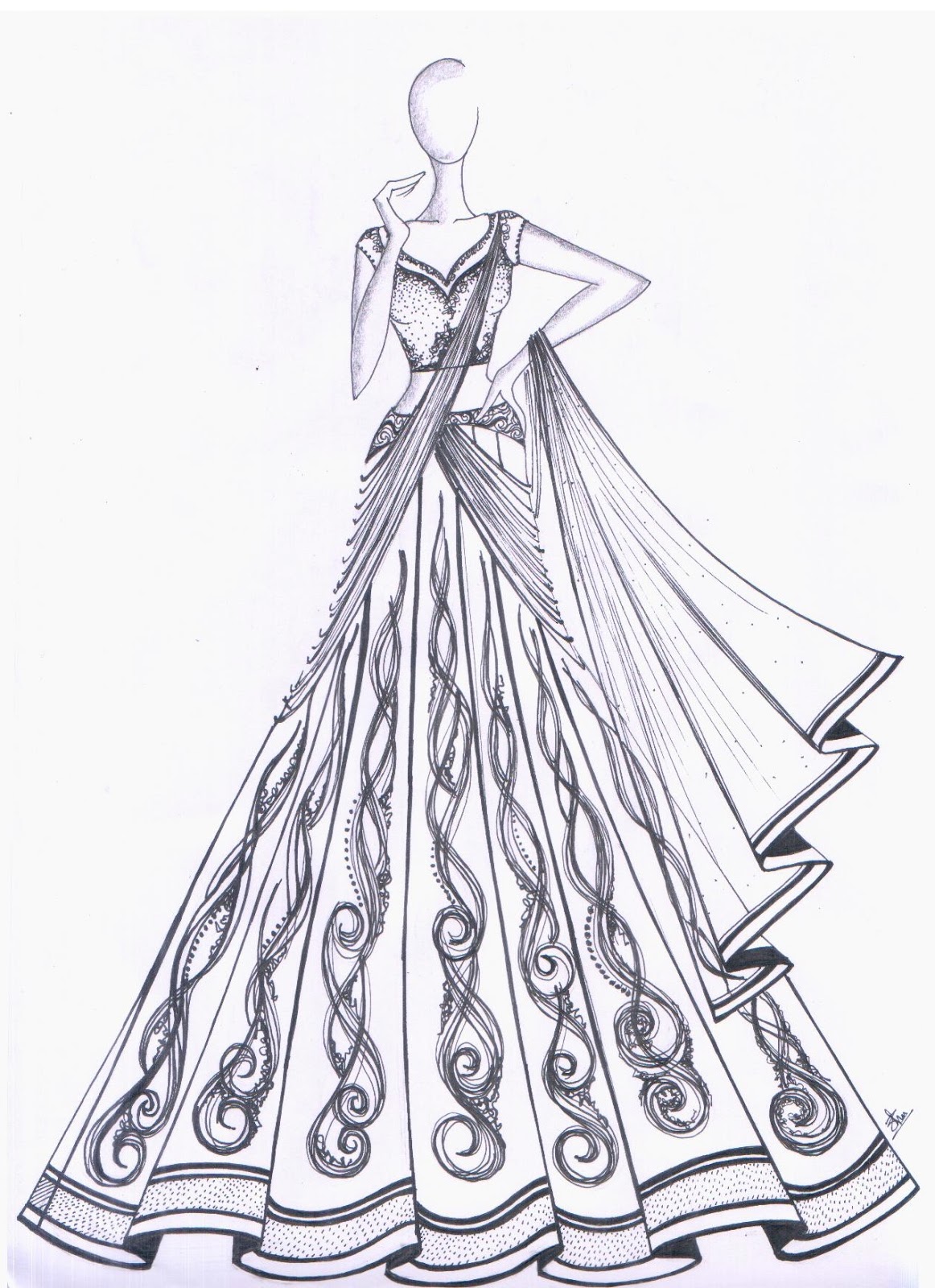 Dress punjabi designing sketches best photo Dress punjabi designing sketches best photo