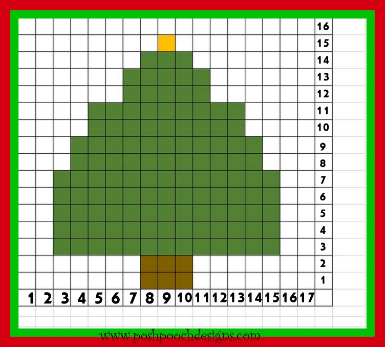 Posh Pooch Designs Dog Clothes Christmas Tree Coaster Free Graph