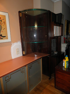 Mueble aparador con vitrina de cristal - Muebles Cansado (Zaragoza