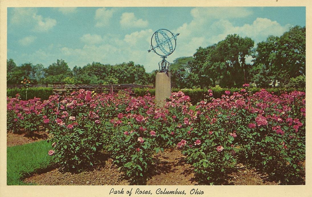 Vintage Travel Postcards Park Of Roses Columbus Ohio
