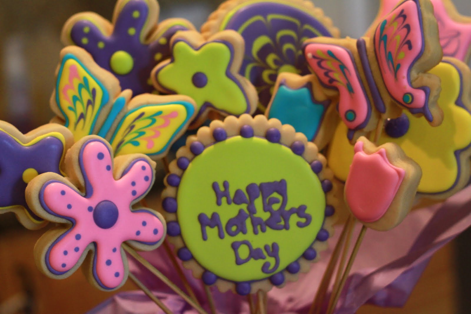 Exquisite Cookies Mothers Day Cookie Bouquet