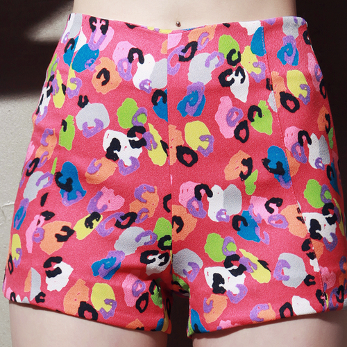 Neon Leopard Print Shorts