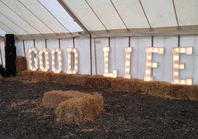 Light up letters at The Good Life Experience