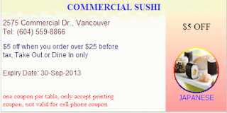 Commercial Sushi Coupon