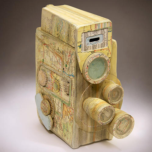 18-Revere-Spool-Eight-Ching-Ching-Cheng-Vintage-Camera-Sculptures-Made-of-Books-and-Maps-www-designstack-co