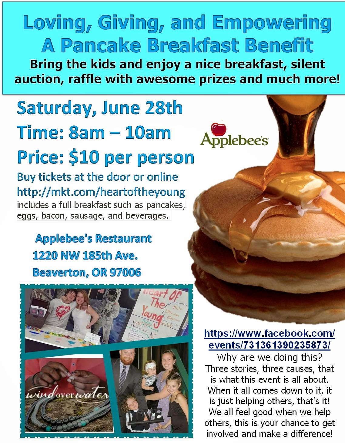 LeeFam Applebee's Pancake Breakfast is Approaching Fast.