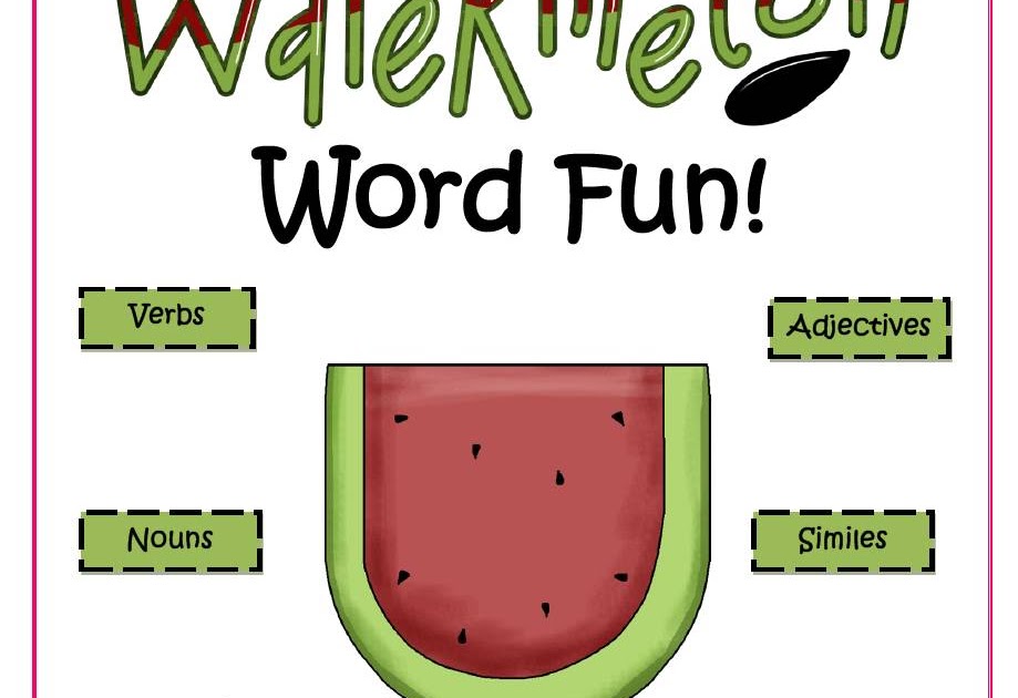 Made 4 Elementary AND Made 4 Middle School: Watermelon Word Fun!!!