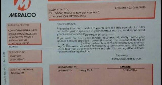 Vibe Solutions Over P1 Million Meralco Unpaid Bill Electricity Cut Off In Iglesia Ni Cristo