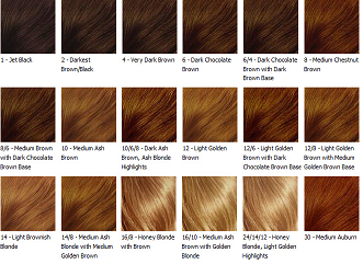 Shades Of Red Hair Color Chart