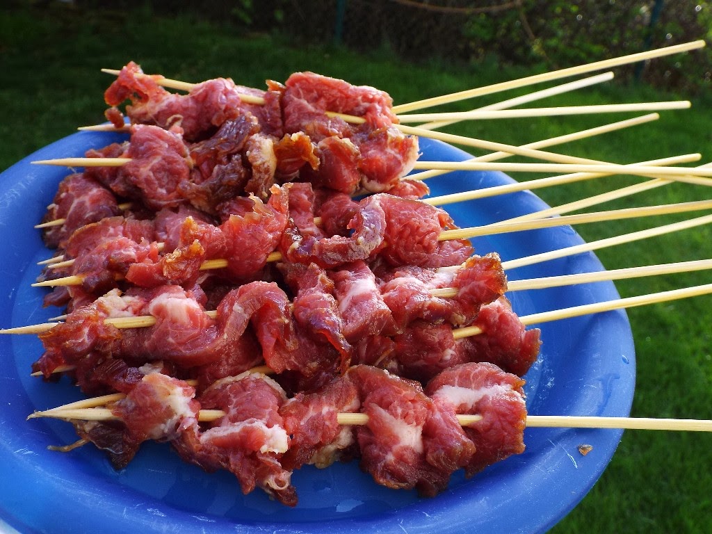 Clever, Crafty, Cookin' Mama Teriyaki Beef Skewers (Meat on Sticks)