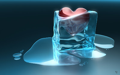 Cute-Red-Heart-with-Ice-Nice-Wallpaper
