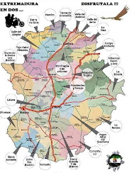 Rutas por Extremadura, en 2ruedas.