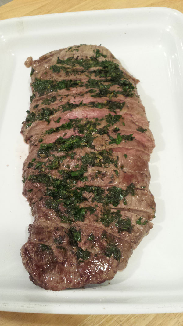 "So what are you making for dinner?" Roasted Flat Iron Steak with