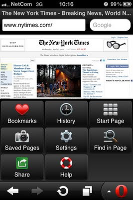 Opera Mini 6 - iOS iPhone / iPad