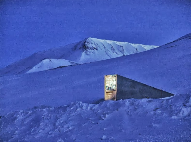 The entrance is in the form of a long, narrow concrete “fin”, and made with brushed steel. - I Had No Idea This Vault Hidden Deep In The Mountains Even Existed. Let Alone What’s Inside. The entrance is in the form of a long, narrow concrete “fin”, and made with brushed steel. - I Had No Idea This Vault Hidden Deep In The Mountains Even Existed. Let Alone What’s Inside.