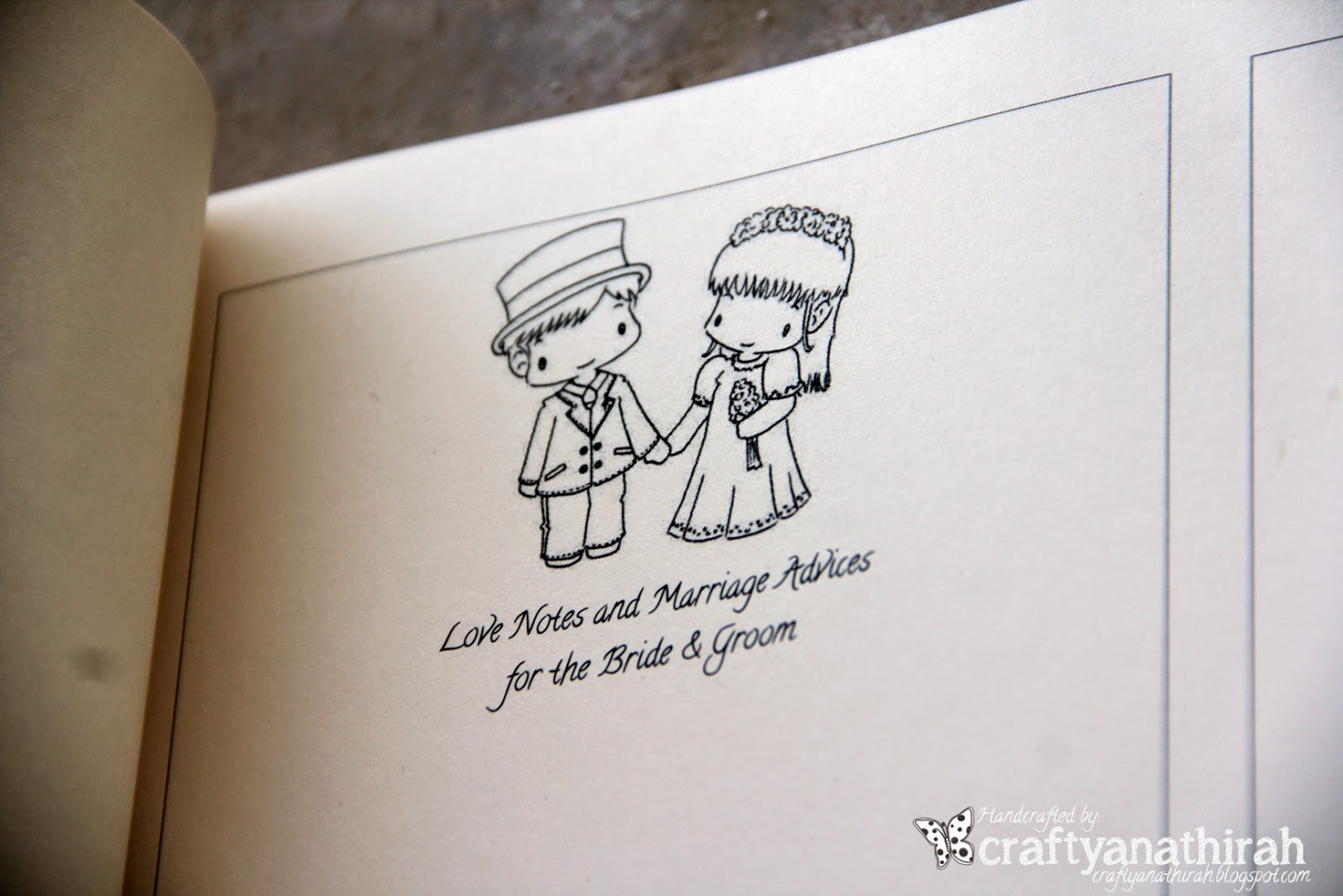 craftyanathirah PLAIN Wedding Guestbook for DIY Decorate it Yourself