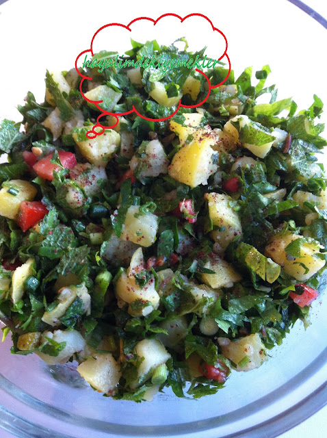 Patates Salatasi Tarifi,patates salatasi nasil yapilir resimli