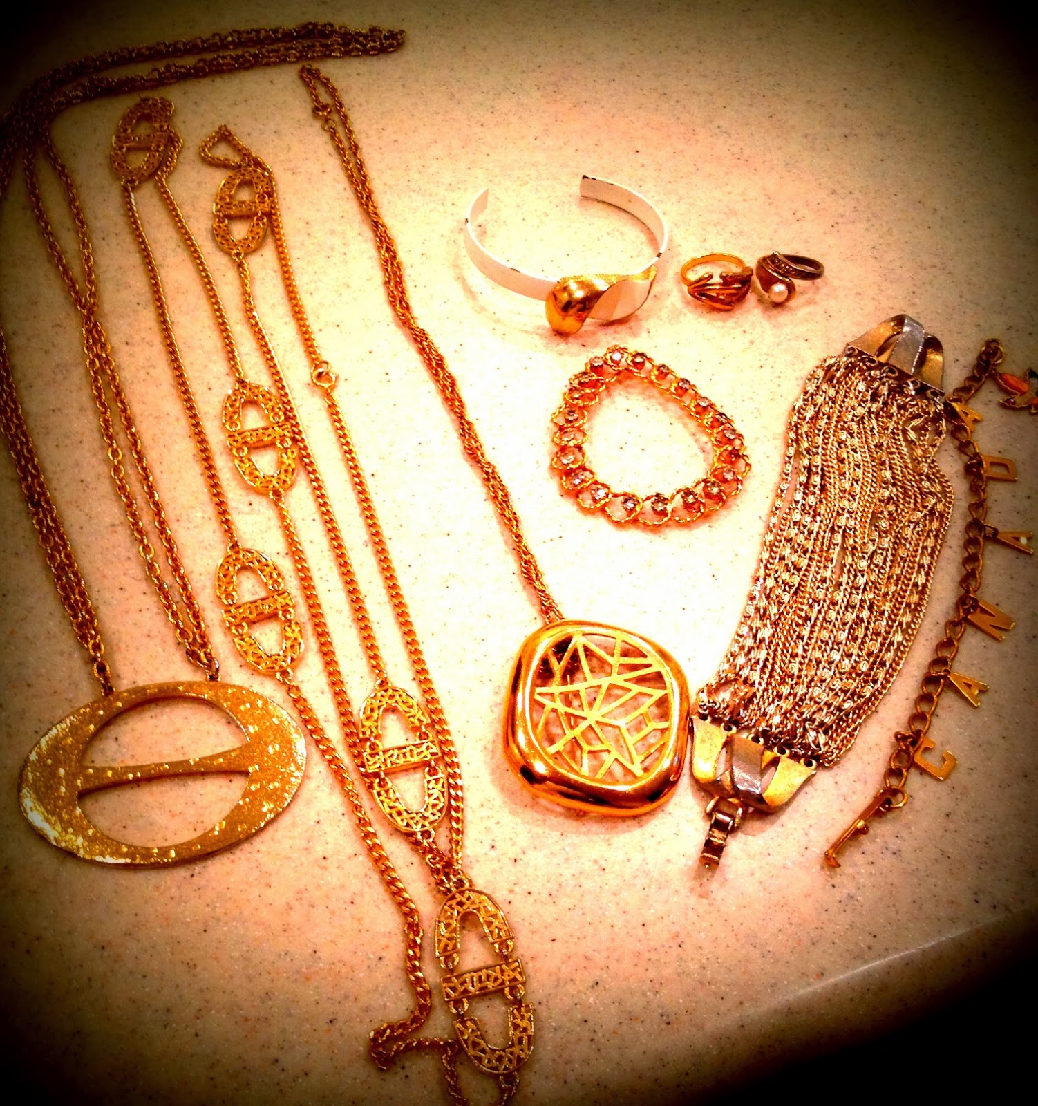 Real College Student of Atlanta Vintage gold jewelry