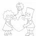  Desenho dos Irmãos Simpsons para Colorir