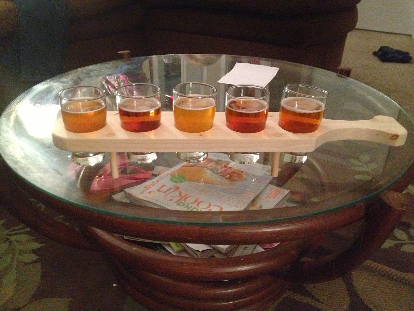 Pretty Handy Home Wooden Beer Flights DIY