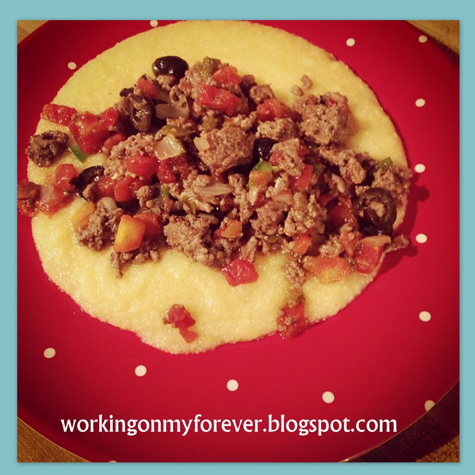 Working on My Forever Weight Watchers Polenta with Mexican Beef