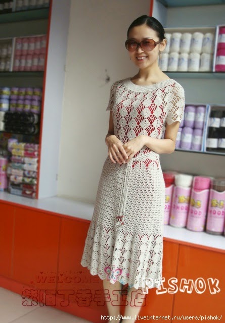 vestido de croche adulto