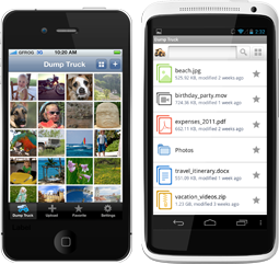 Access your files in Dump Truck on the go