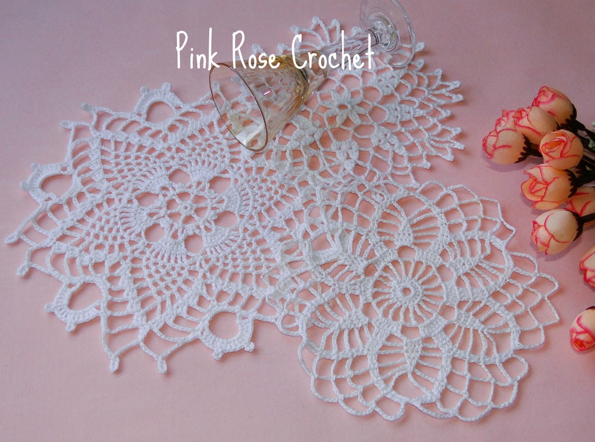Pink Rose Crochet Pretty Doilies