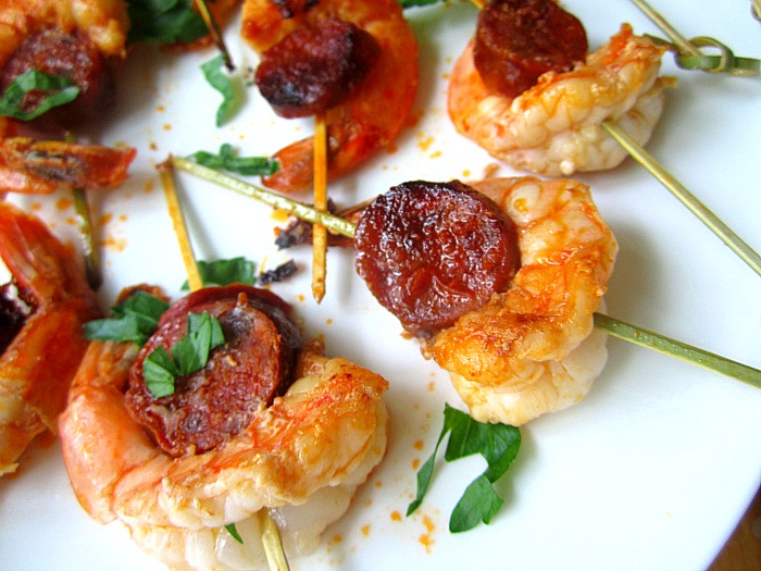 Shrimp & Chorizo Skewers