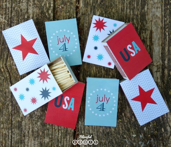 Patriotic Matchbox Printable from Blissful Roots