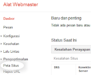 Daftarkan Sitemap Blog ke Google Webmaster Tools