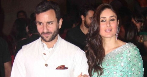 Kareena Kapoor In Green Net Embroidery Saree