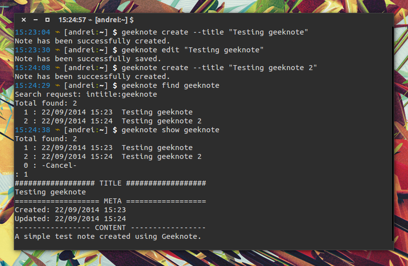 Geeknote: Command-Line Evernote Client ~ Web Upd8: Ubuntu / Linux blog