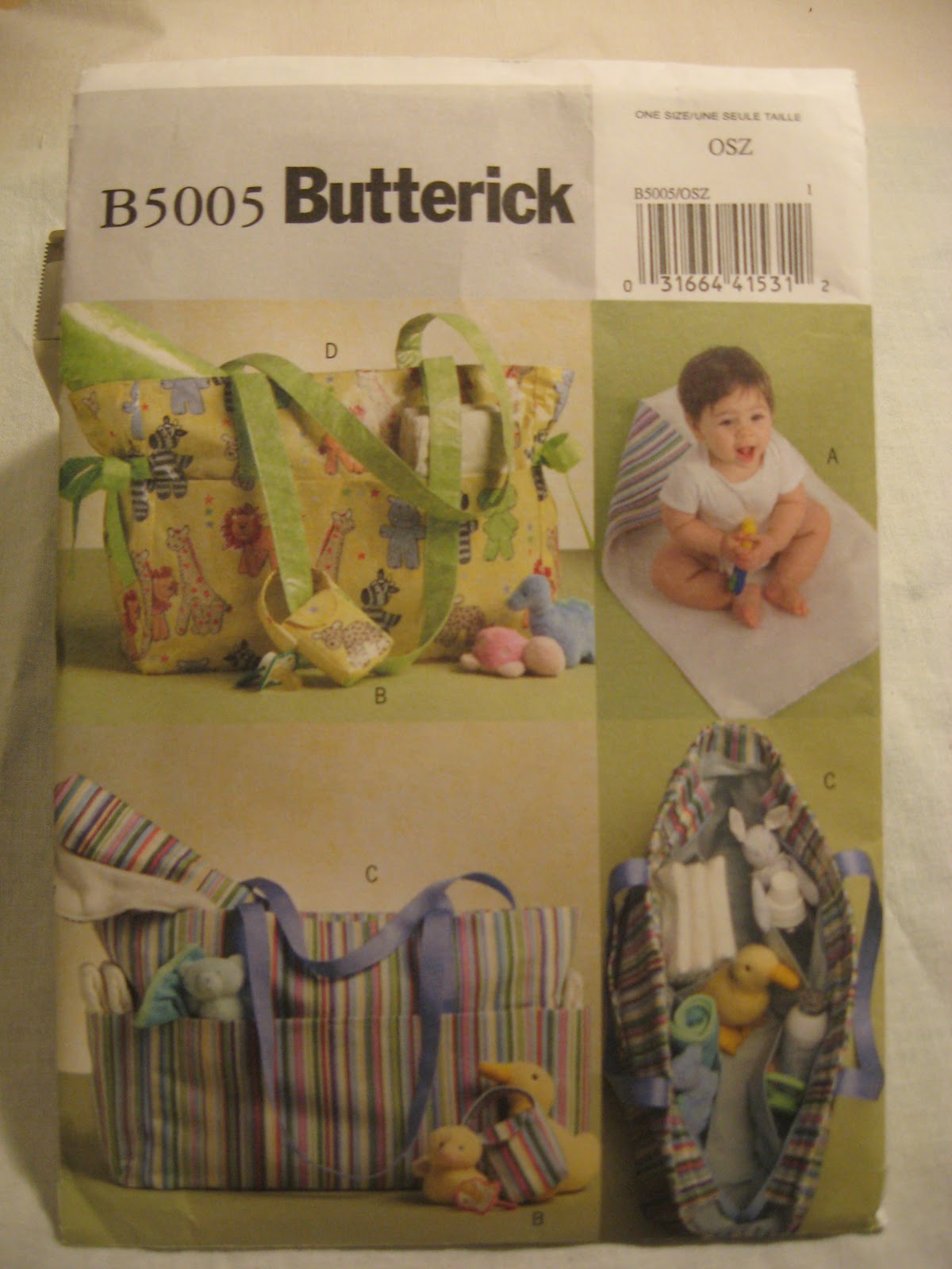 Sew Sew Simple Diaper Bag using a pattern