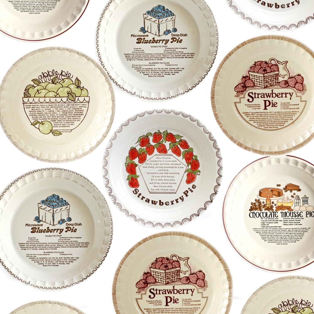 Antiquaria We heart recipe pie plates + 60 off in the store