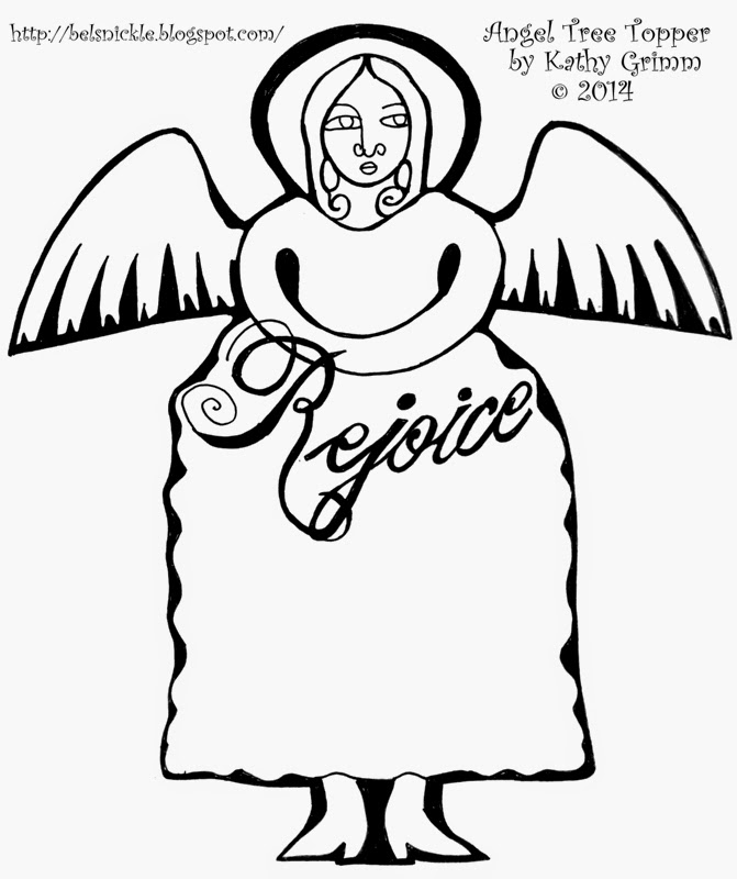 Cut, Paste and Color A Paper Angel Tree Topper Belznickle Blogspot