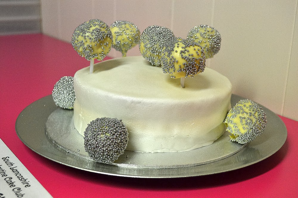 Lancashire Food Luscious Lemon Glitter ball cake for Strictly come