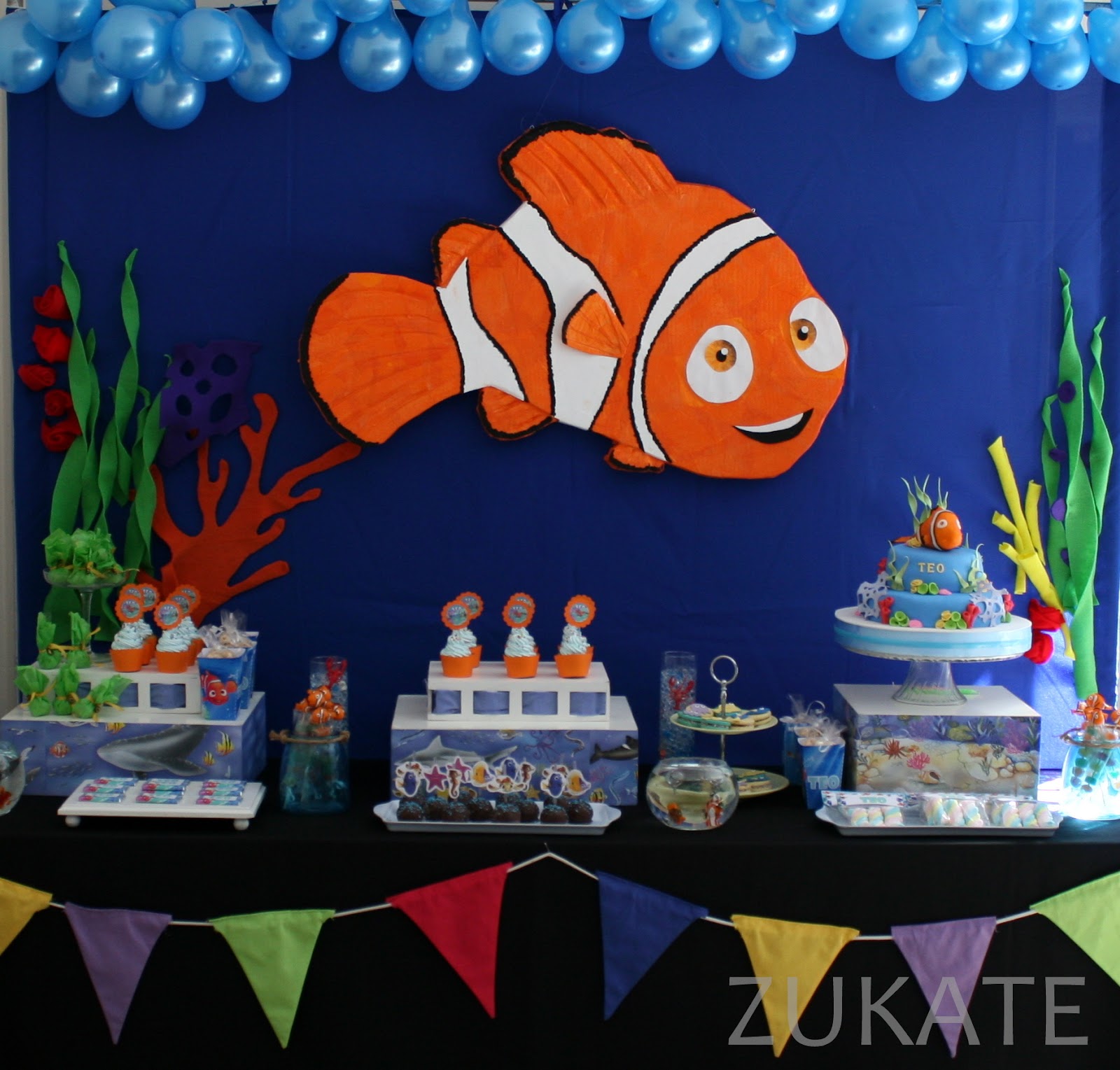 Animación Buscando a Nemo Decoración de fiesta de cumpleaños