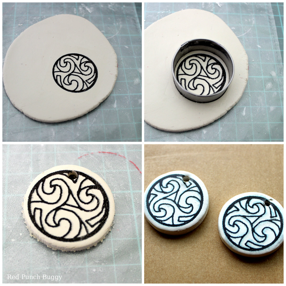 Red Punch Buggy Image Transfer On Clay Tutorial