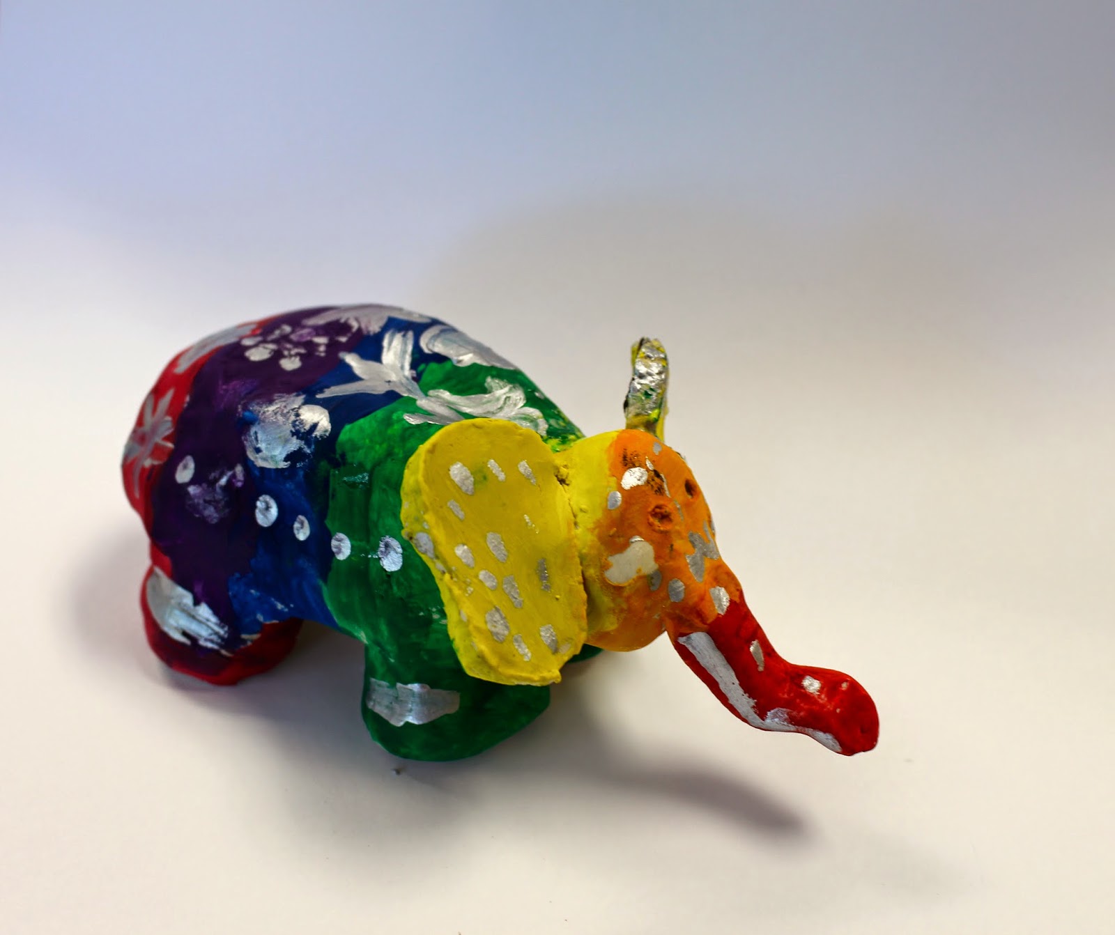 Art. Eat. Tie Dye. Repeat. Clay Elephants