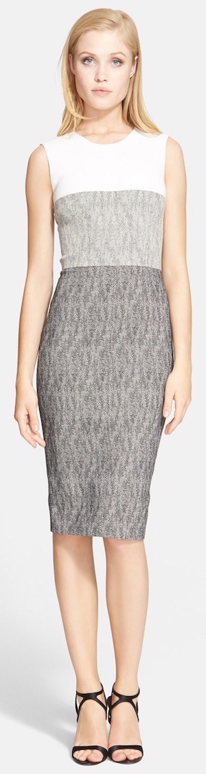 Narciso Rodriguez Colorblock Jacquard Sheath Dress