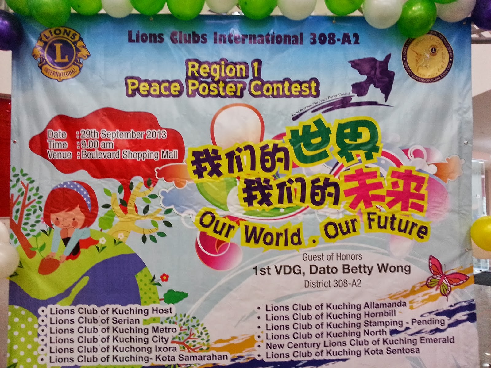 Lions Club of Kuching City's E-Bulletin: Region 1 Peace Poster Contest