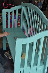 Bench made from Baby Crib